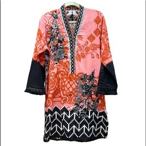 Limelight Embroidered long sleeve tunic